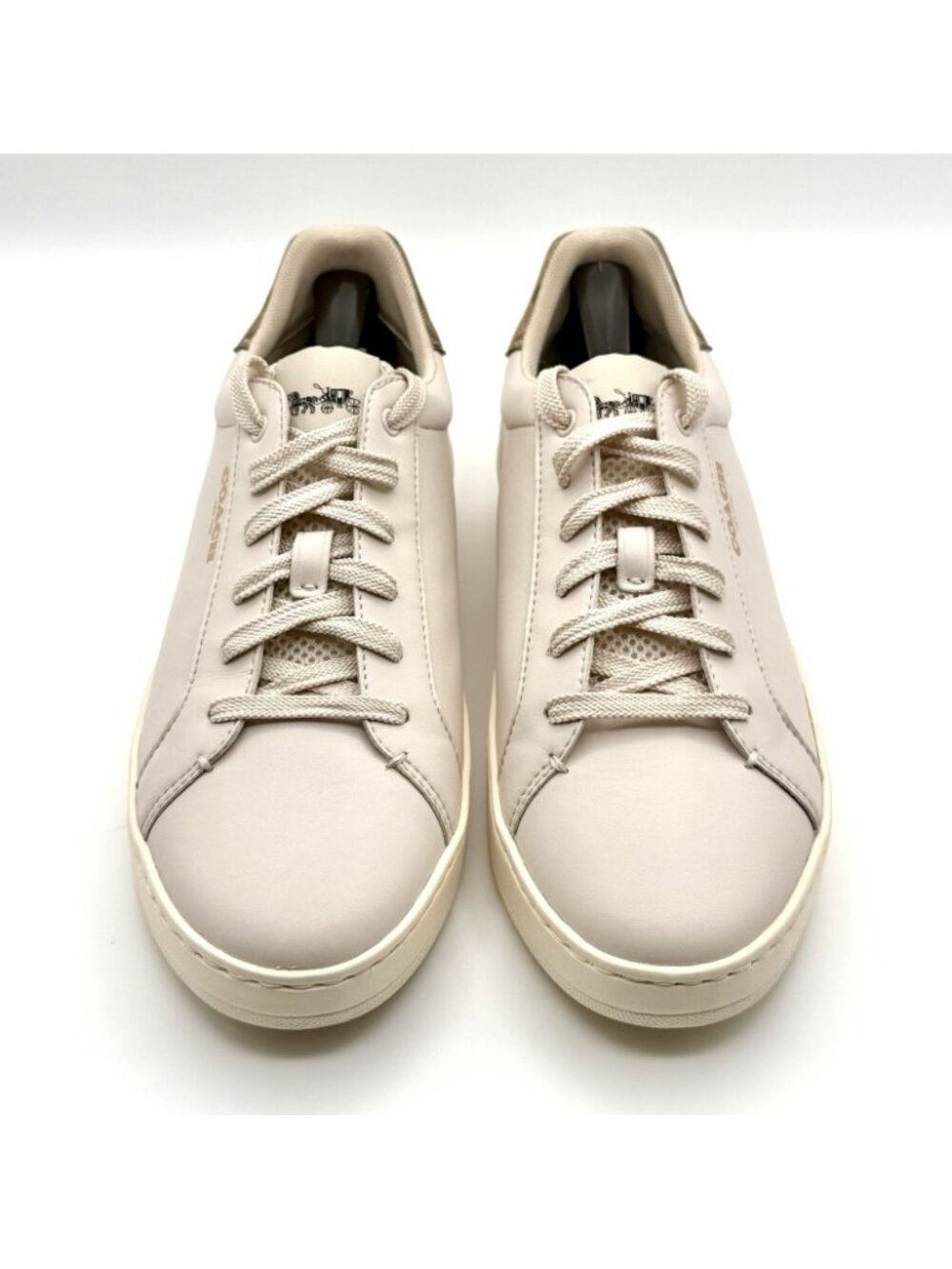 Coach Beige Lace Up Low Top Fashion Sneakers Women's Size 10B - G4966 - Picture 3 of 11